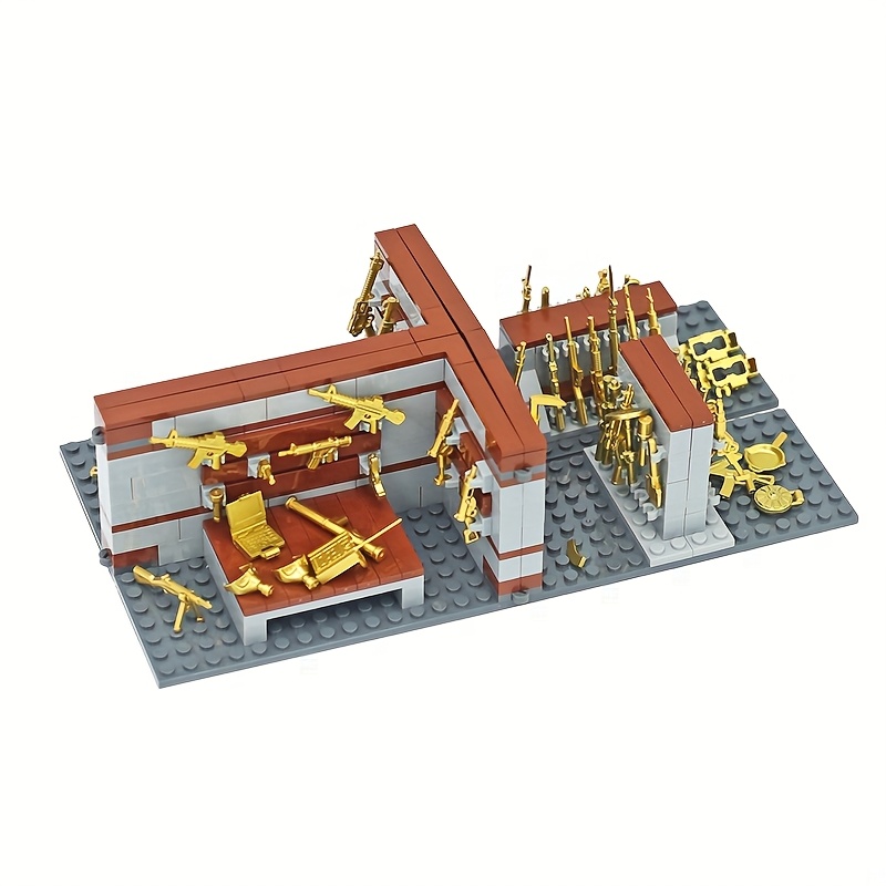 Military Armory Building Blocks Toys Golden Additions